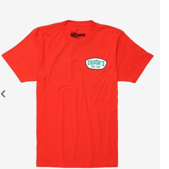 Disney Pixar Finding Nemo Crush Surf Shop Tee | Size M | Color Orange | NWT - Picture 1 of 7